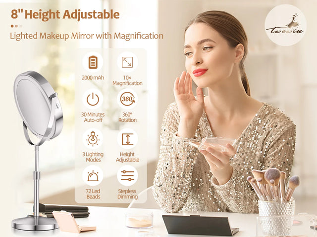 10X Magnification Makeup Mirror With