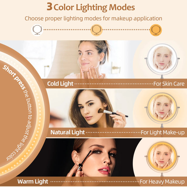 10X Magnification Makeup Mirror With