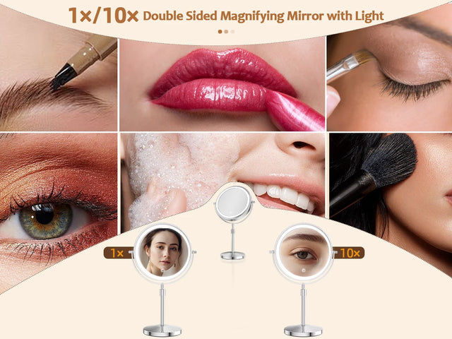 10X Magnification Makeup Mirror With