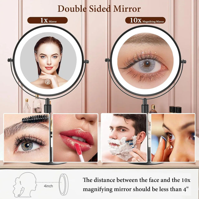 10X Magnification Makeup Mirror With