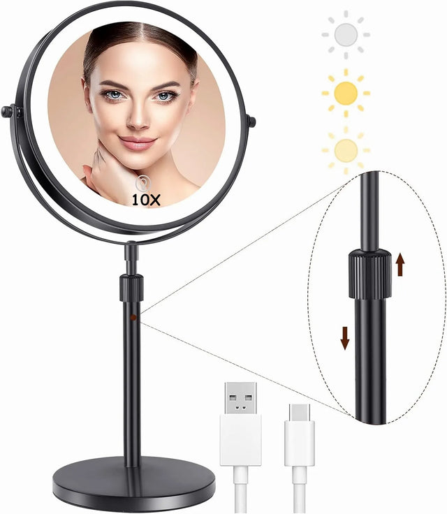 10X Magnification Makeup Mirror With