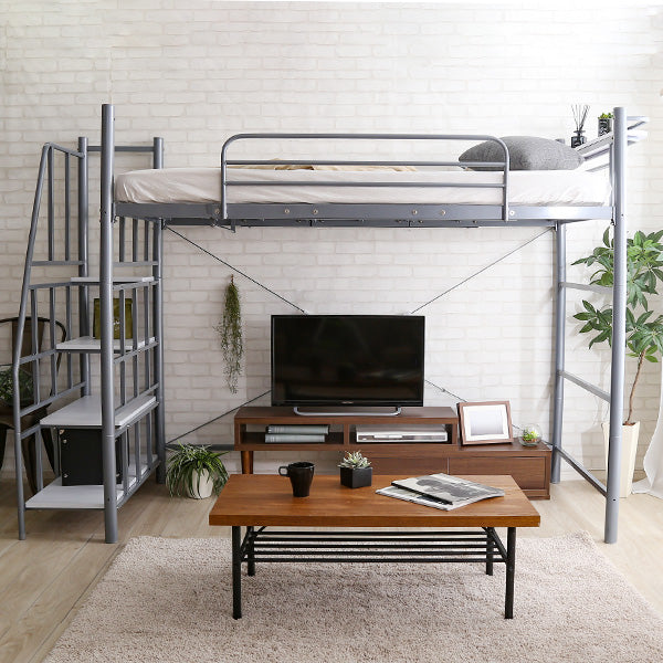 Kraton・Versatile Loft Bed with Stairs: Adjustable Height & Built-in Charging