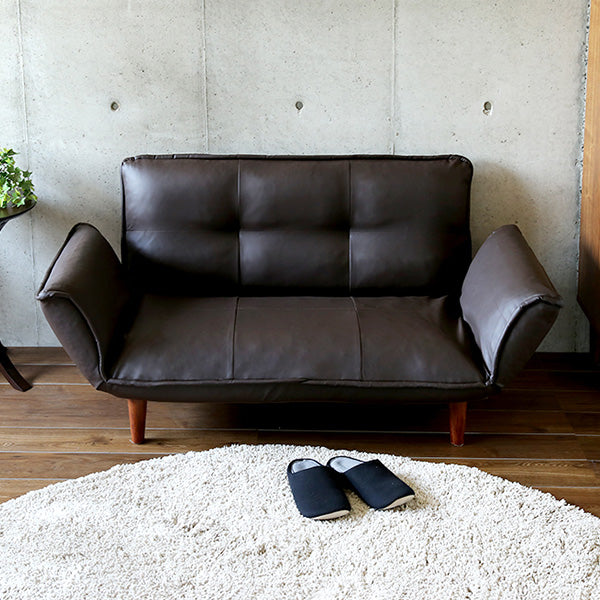 Rugano・Compact Reclining Sofa: Made in Japan with Pocket Coils