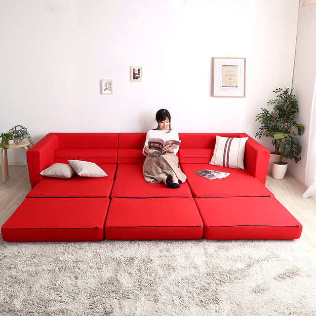 Lawro・Modular 3P Pocket Coil Sofa Bed 3-Seater Made in Japan