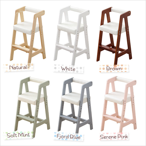 VALERIO・Adjustable High Chair: Solid Wood, Compact & Safe