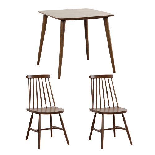 Egill・ダイニングセット【エギル】3点セット(コムバックチェアタイプ) - DEGUTI