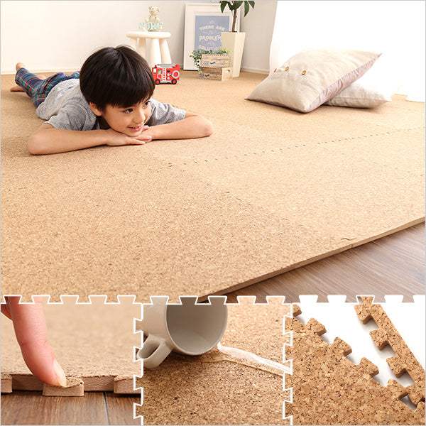 Etle 8Set・Joint Cork Mat 8-Piece Set (Large 45cm) with Side Parts
