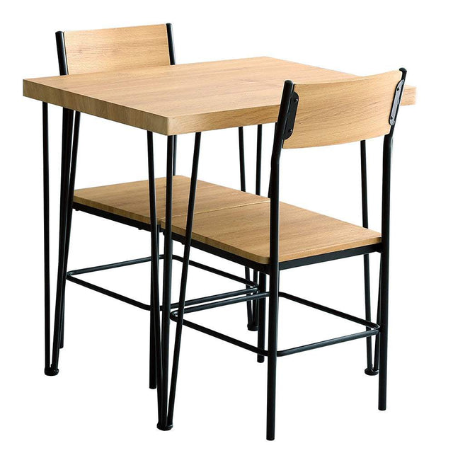 Ferro e Legno・Vintage 3-Piece Dining Set with Backrests