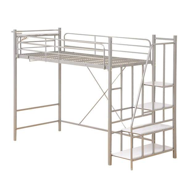 Formida・Adult-Cute Interior Loft Bed with Stairs – Available in 6 Colors!