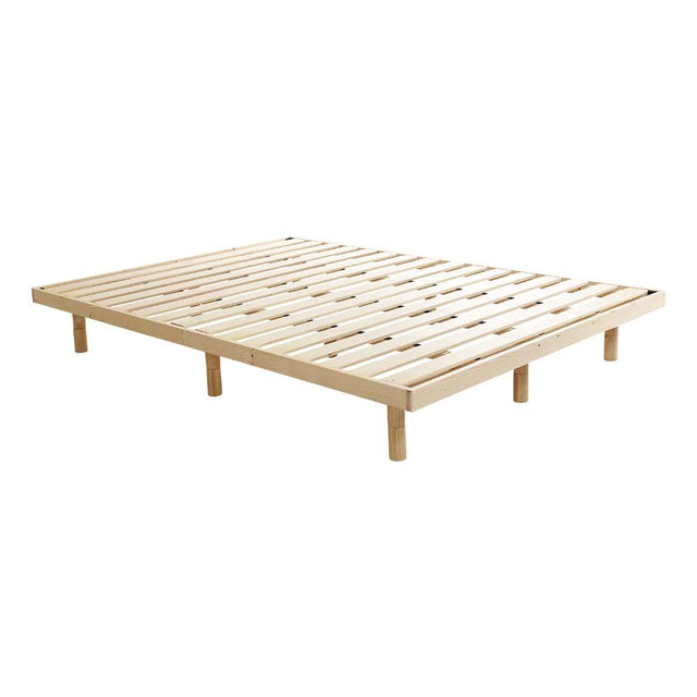 Hygge Double Bed・Scandinavian Interior Natural Wood Slatted Bed (Double)