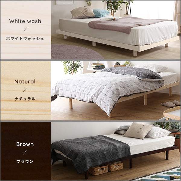 Hygge・Scandinavian Interior Natural Wood Slatted Bed (Single)