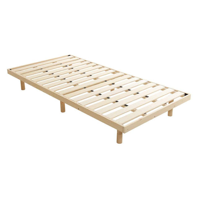 Hygge・Scandinavian Interior Natural Wood Slatted Bed (Single)