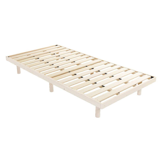 Hygge・Scandinavian Interior Natural Wood Slatted Bed (Single)