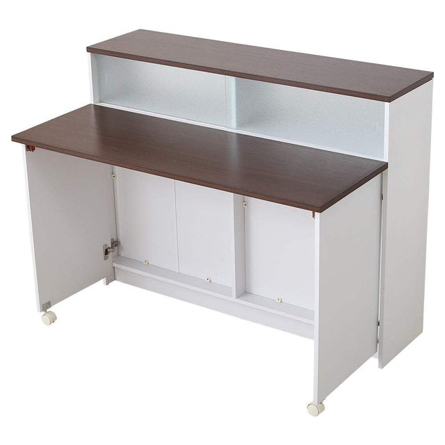 Kiley・Two-Tone Kitchen Counter: A Stylish Room Divider with a Butterfly Table