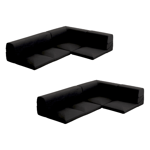 Lantana・Modular 6-Piece Low Corner Sofa Set with Removable Covers