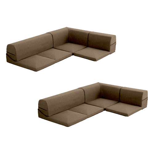 Lantana・Modular 6-Piece Low Corner Sofa Set with Removable Covers