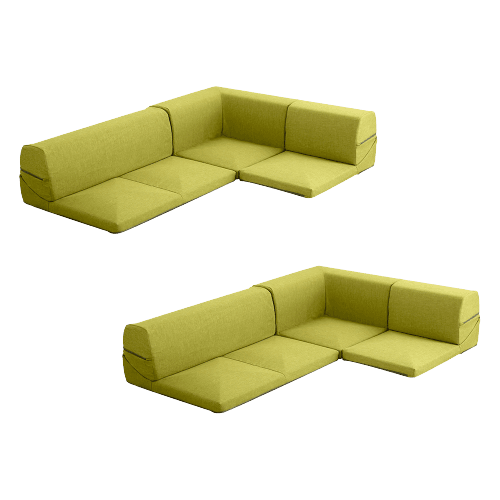 Lantana・Modular 6-Piece Low Corner Sofa Set with Removable Covers
