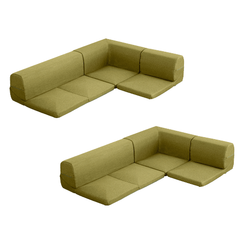 Lantana・Modular 6-Piece Low Corner Sofa Set with Removable Covers