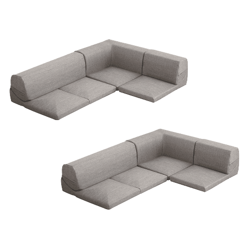 Lantana・Modular 6-Piece Low Corner Sofa Set with Removable Covers