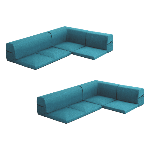 Lantana・Modular 6-Piece Low Corner Sofa Set with Removable Covers