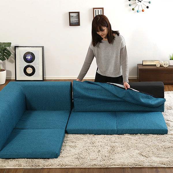 Lantana・Corner Low Sofa Cover: Removable & Washable