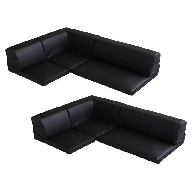 Lapageria・Modular 6-Piece Floor Sofa: Large-Scale Seating with Reclining Comfort