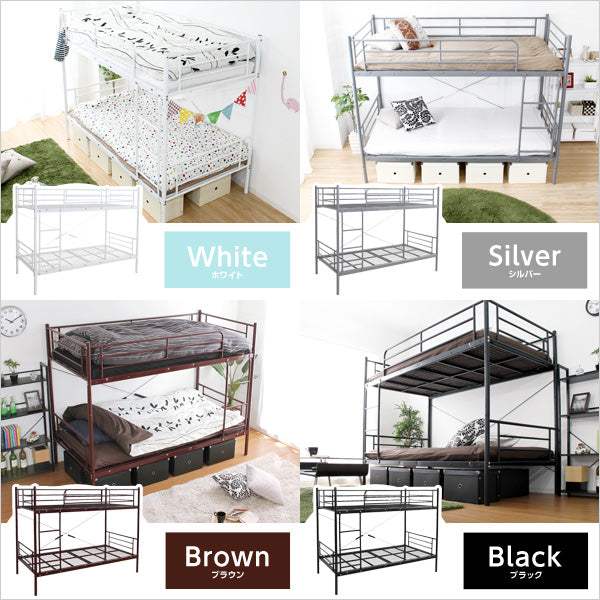Larch・Steel Pipe Bunk Bed