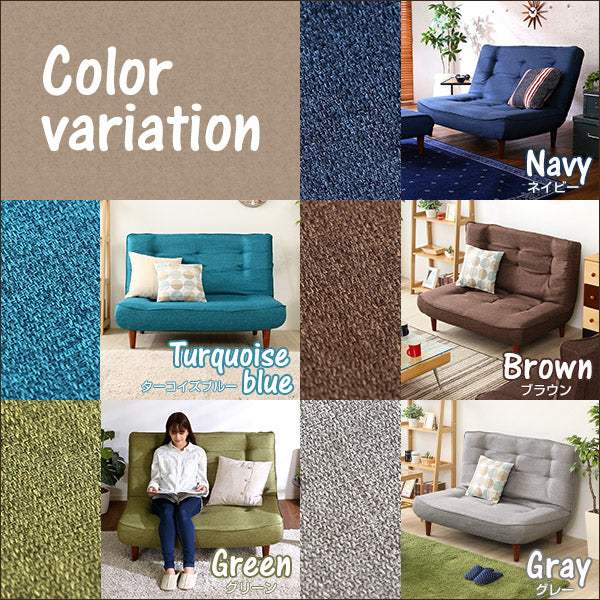 Lemmik・High-Back Reclining 2-Seater Sofa: Made in Japan with Pocket Coils
