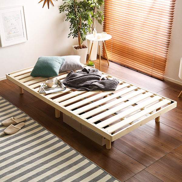 LILITTA・パイン材高さ3段階調整脚付きすのこベッド(シングル) - DEGUTI