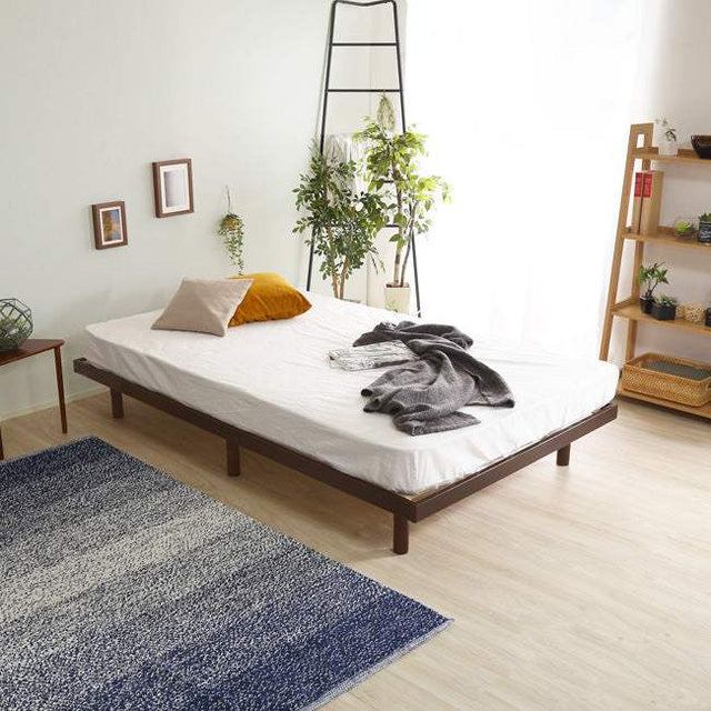 LILITTA・3段階高さ調節 脚付きすのこベッド【リリッタ】(ポケットコイルロールマットレス付き) セミダブル - DEGUTI