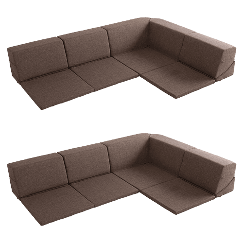 Linum・Modular Corner Low Sofa Set: Made in Japan with Reclining Comfort