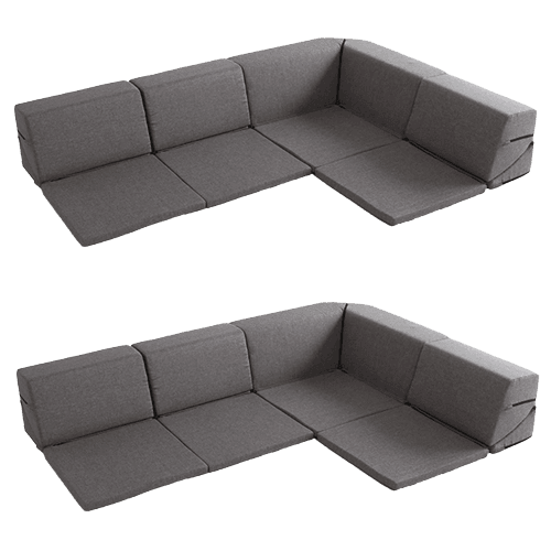 Linum・Modular Corner Low Sofa Set: Made in Japan with Reclining Comfort