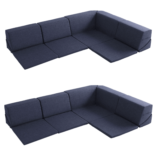 Linum・Modular Corner Low Sofa Set: Made in Japan with Reclining Comfort