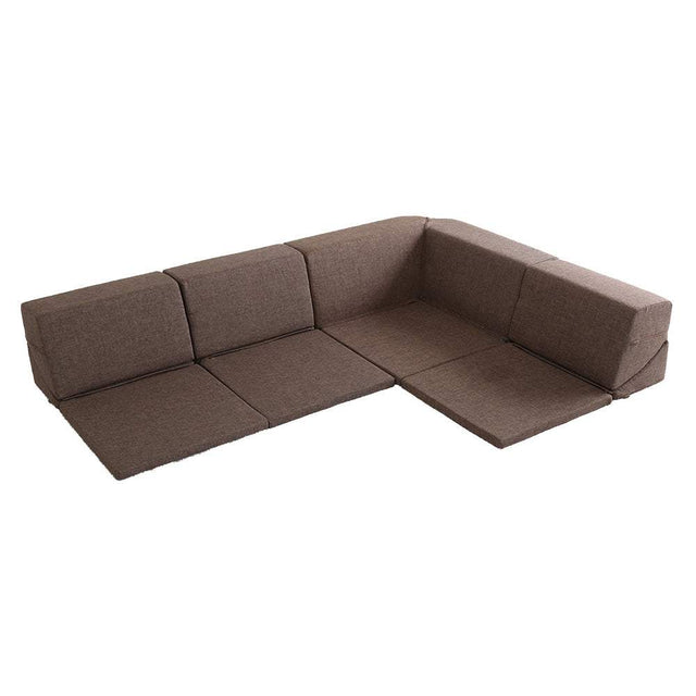 Linum・Modular Corner Low Sofa: Made in Japan with Reclining Comfort