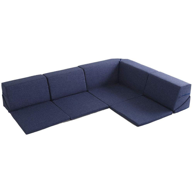 Linum・Modular Corner Low Sofa: Made in Japan with Reclining Comfort