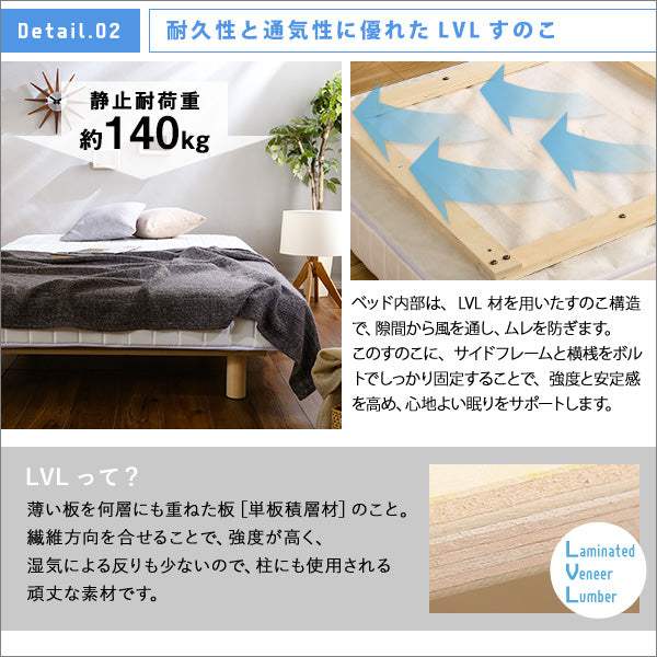 Unite Doux・新発想で搬入も組立カンタン!やわらかな寝心地 脚付きロールマットレス(ポケットコイルスプリング)【ユニテ・ドゥ】シングルサイズ - DEGUTI