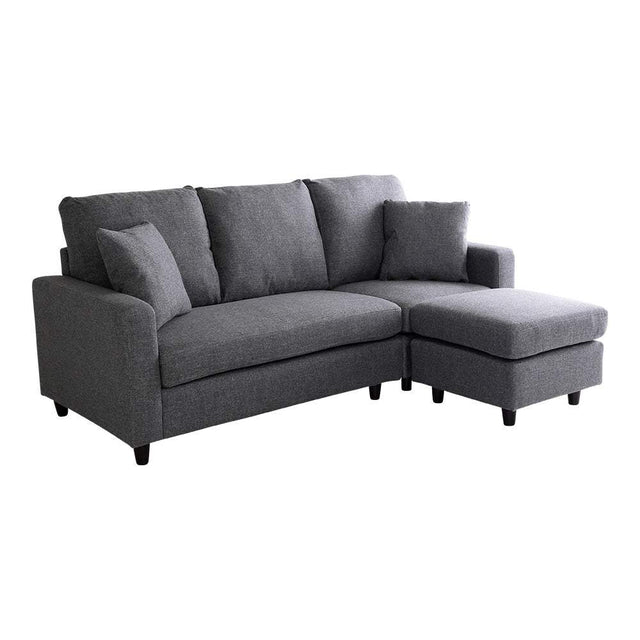 Lugna・Scandinavian Interior 3-Seater Compact Chaise Sofa