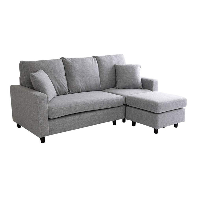 Lugna・Scandinavian Interior 3-Seater Compact Chaise Sofa