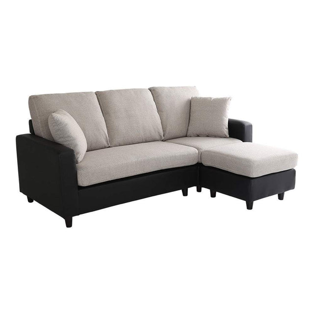 Lugna・Scandinavian Interior 3-Seater Compact Chaise Sofa