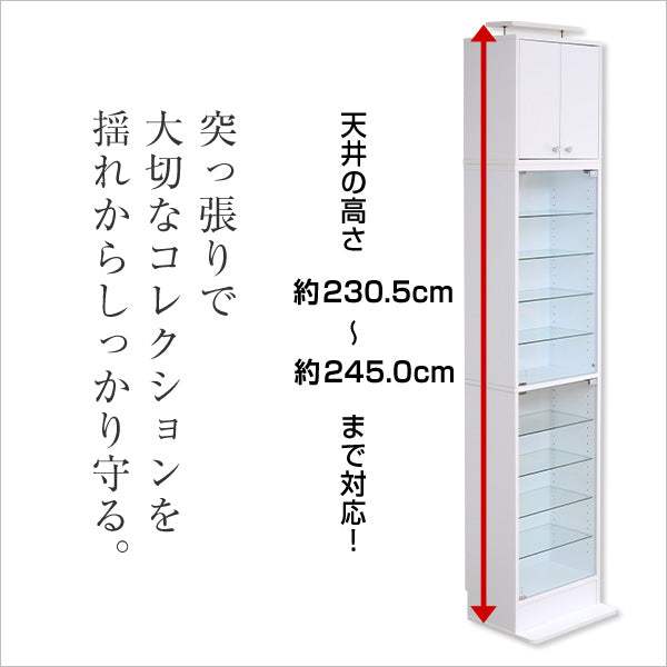 Luke・コレクションラック【ルーク】深型ハイタイプ セット(本体+上置き)