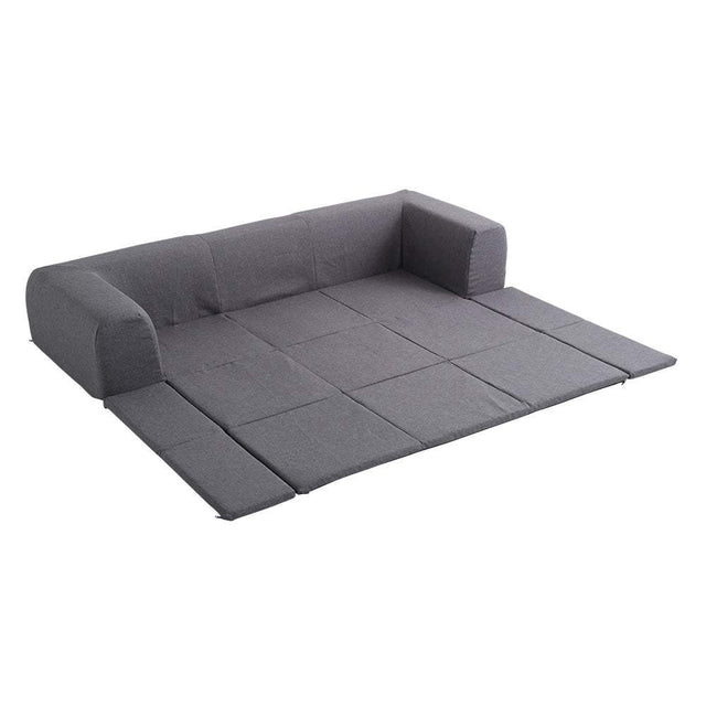 Plateau・2-in-1 Floor Sofa & Play Mat (L Size): Washable Cover & Made in Japan