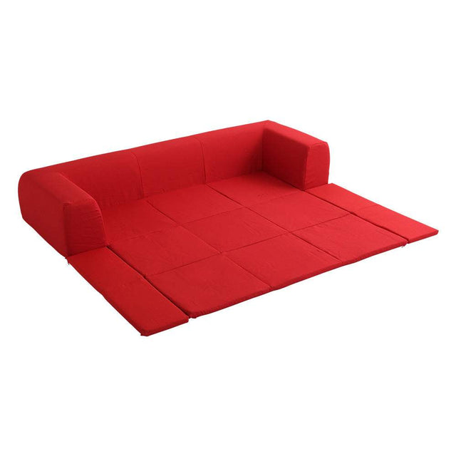 Plateau・2-in-1 Floor Sofa & Play Mat (L Size): Washable Cover & Made in Japan