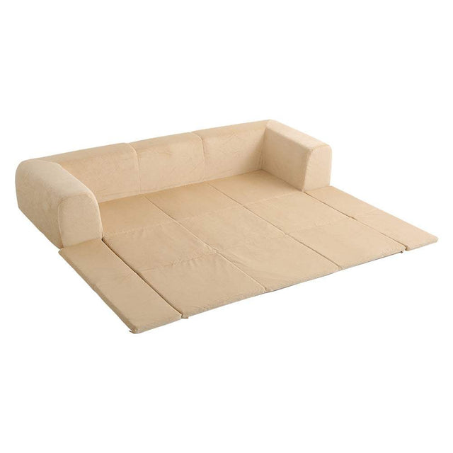Plateau・2-in-1 Floor Sofa & Play Mat (M Size): Washable Cover & Made in Japan