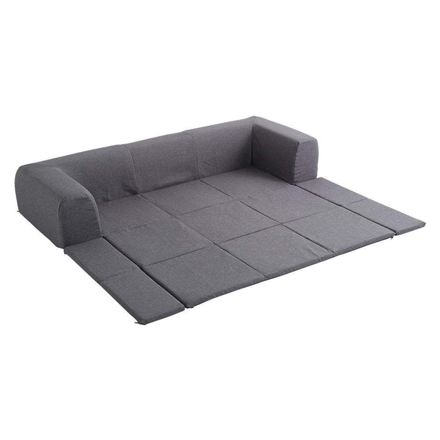 Plateau・2-in-1 Floor Sofa & Play Mat (M Size): Washable Cover & Made in Japan