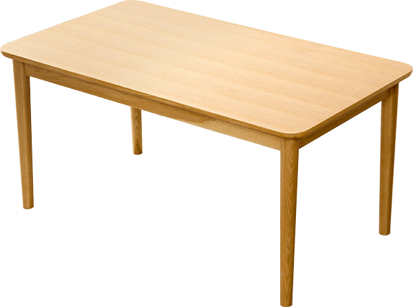 Risum・ダイニングテーブル単品(幅130cm) ナチュラルロータイプ 木製アッシュ材|リスム - DEGUTI