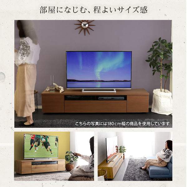 Luminos・シンプルで美しいスタイリッシュなテレビ台(テレビボード) 木製 幅120cm 日本製・完成品 |ルミノス - DEGUTI