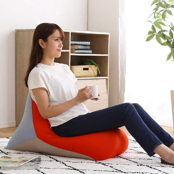 Torca・Compact Triangle Bean Bag Chair: Made in Japan with Microbead Comfort