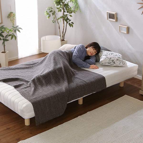 Unite Doux・新発想で搬入も組立カンタン!やわらかな寝心地 脚付きロールマットレス(ポケットコイルスプリング)【ユニテ・ドゥ】セミダブルサイズ - DEGUTI