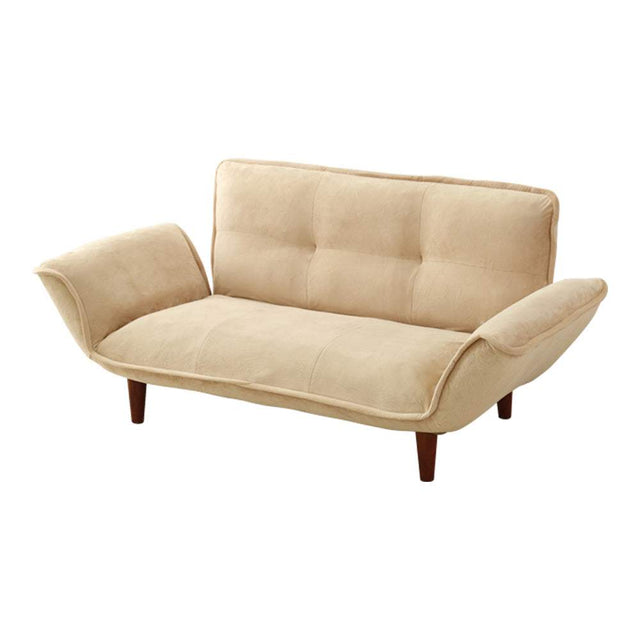 Zuera・Compact 2-Seater Reclining Sofa: Brushed Fabric & Made in Japan