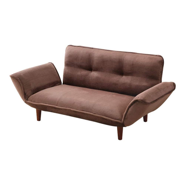 Zuera・Compact 2-Seater Reclining Sofa: Brushed Fabric & Made in Japan